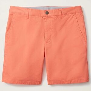 NEW Bonobos Men’s 7” Inseam Flat Front Stretch Chino Shorts Sunrise Orange 40